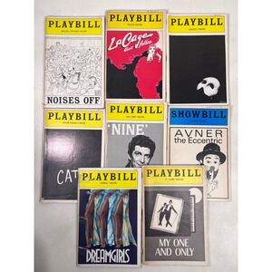 Vintage Broadway Playbill Lot Noises Off Cats‎ Dreamgirls Nine La Cage Ticket